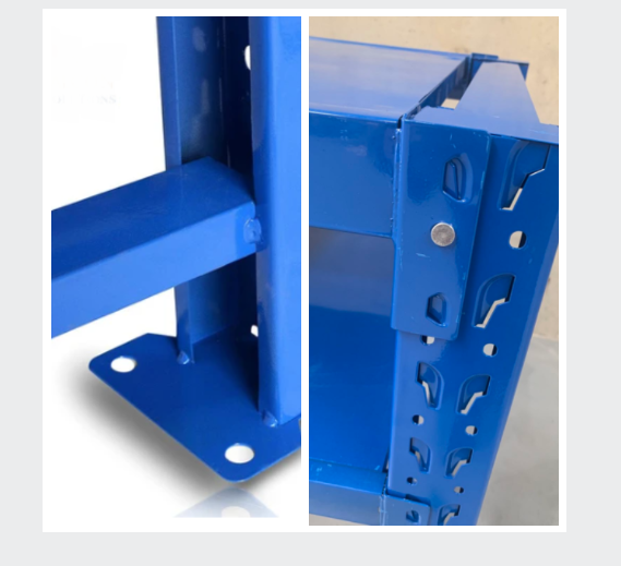 Heavy duty shelving unit 2m L x 0.6 D x 2m H + workbench 2m L x 0.6 D x 1m H