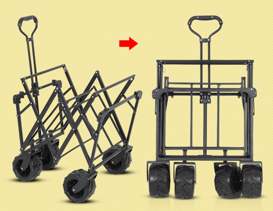 Foldable Sports Trolley 80kg 260Ltr capacity Navy, black, Red or Camo-Fat Wheels