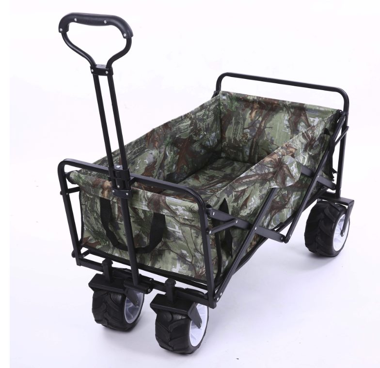 Foldable Sports Trolley 80kg 260Ltr capacity Navy, black, Red or Camo-Fat Wheels