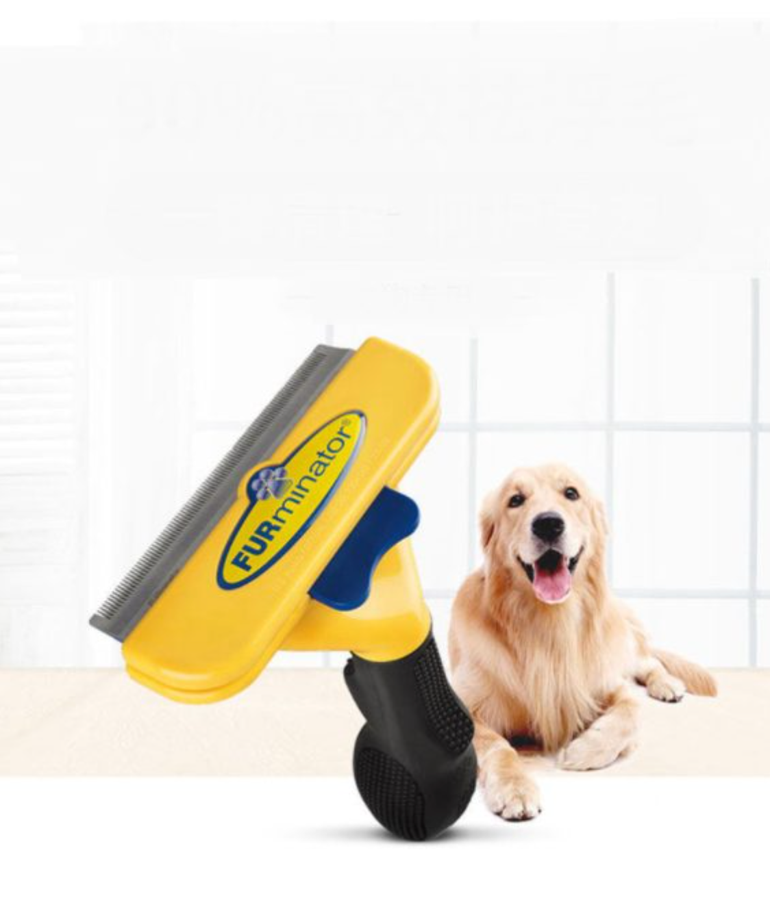 Furminator deshedding tool for large / long hair dogs (10cm edge)