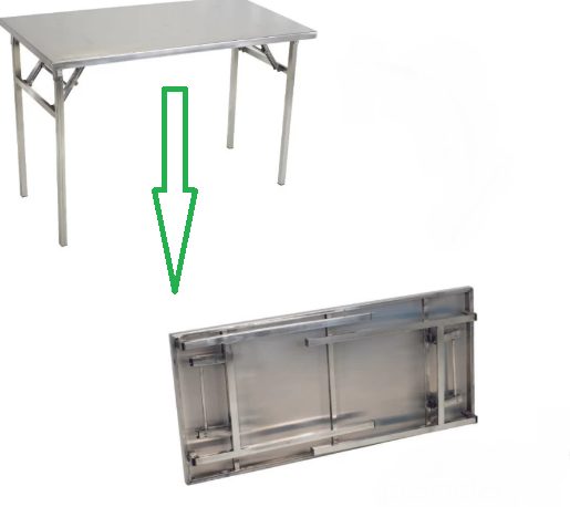 Foldable stainless steel workbench /table - multiple sizes available