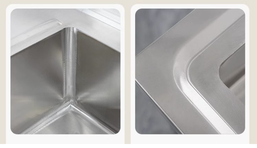 Stainless Steel Commercial Kitchen Worktop Left & Right sink Bench & Splashback 1800*600*900mm with bottom shelf