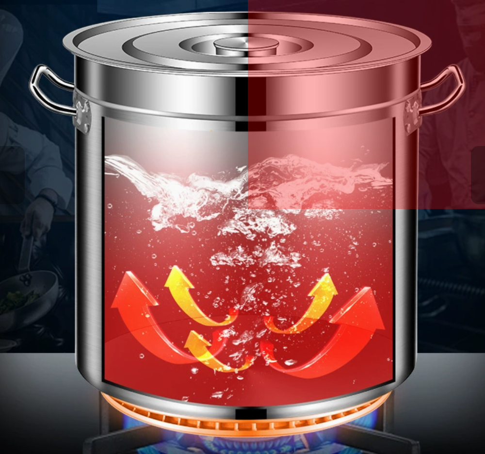 201 Stainless Steel Energy-Saving cooking Pot (Gas Stove Only)