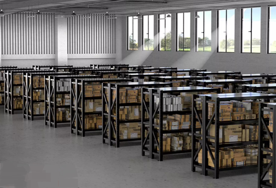 Shelving unit 3m(L) x0.5m (W) x2m (H) 100kg per shelf, 800kg capacity in total