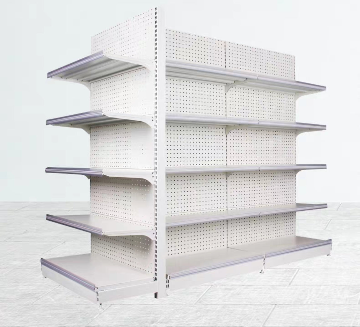 Double -Sided Retail Display Shelf for Dairy or Supermarkets