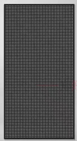 Pin board - tool holder panel for storage shelving unit