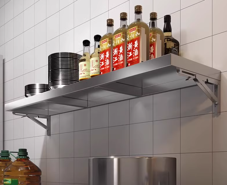Foldable 201 Stainless Steel Wall Shelf - Multiple sizes available