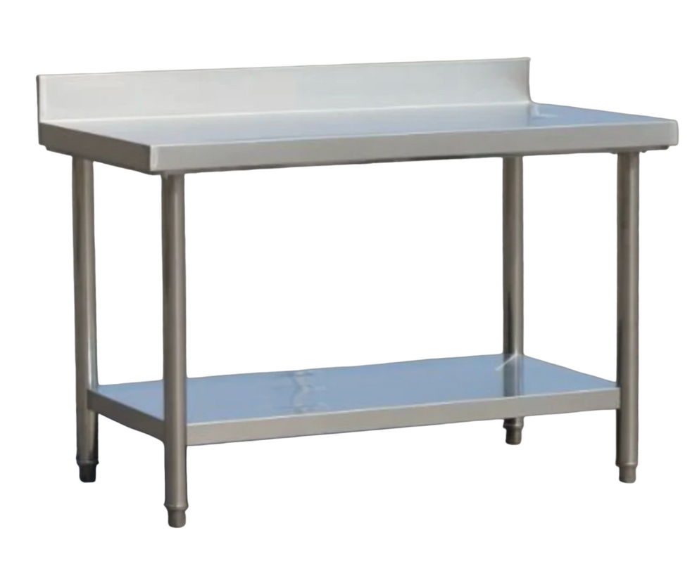 Stainless steel workbench with splash back bench /kitchen workbench 60 ...